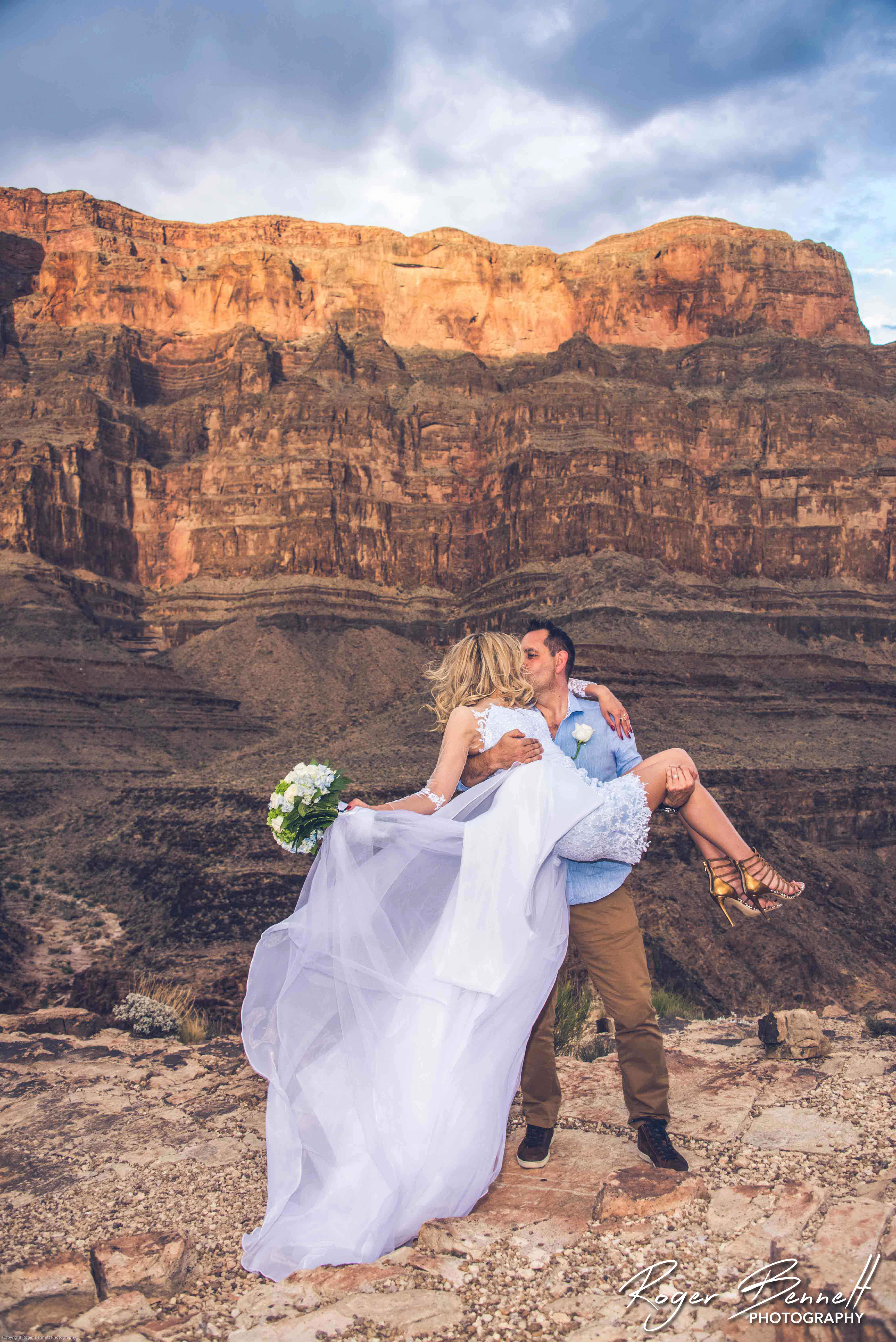 An Adventurous Grand  Canyon  Helicopter Wedding  Roger 